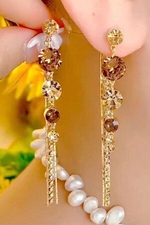 Diamond Cut Long Earrings-123
