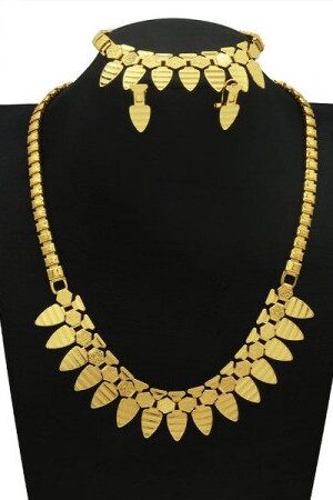 Dubai 21k Gold Plated 2pcs Necklace Set-303