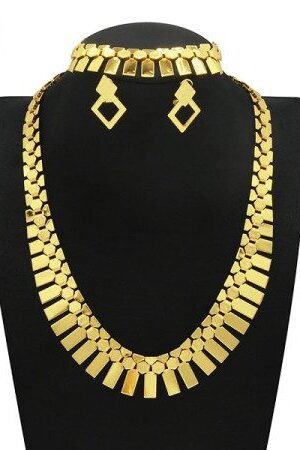 Dubai 21k Gold Plated 2pcs Necklace Set-304