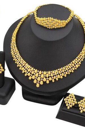 Dubai 21k Gold Plated 4pcs Necklace Set-308