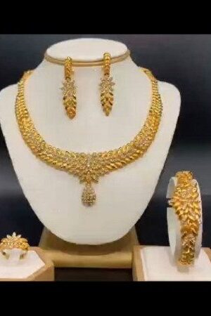 Dubai 21k Gold Plated 4pcs Necklace Set-311