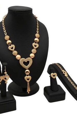 Dubai 24K Gold Plated 4Pcs Necklace Set-316