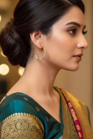 All-Match Purple Zircon Earrings-118