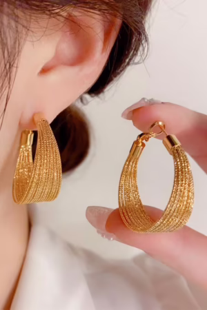 Golden Wedding Earrings-120